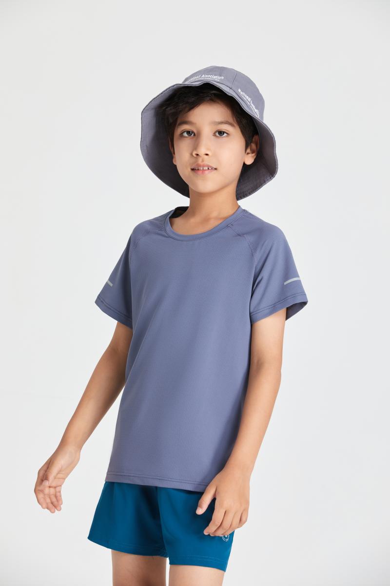 R311D # Round Neck Running T-shirt - Children's Short Sleeve Round Neck