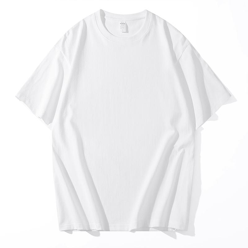 A5019-230g Off Shoulder Short Sleeved Round Neck Pure Cotton T-shirt