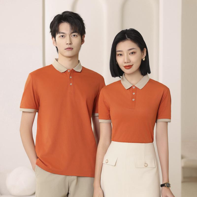 F6805-200g Tencel T-shirt With Polo Collar And Polo Short Sleeved Collar