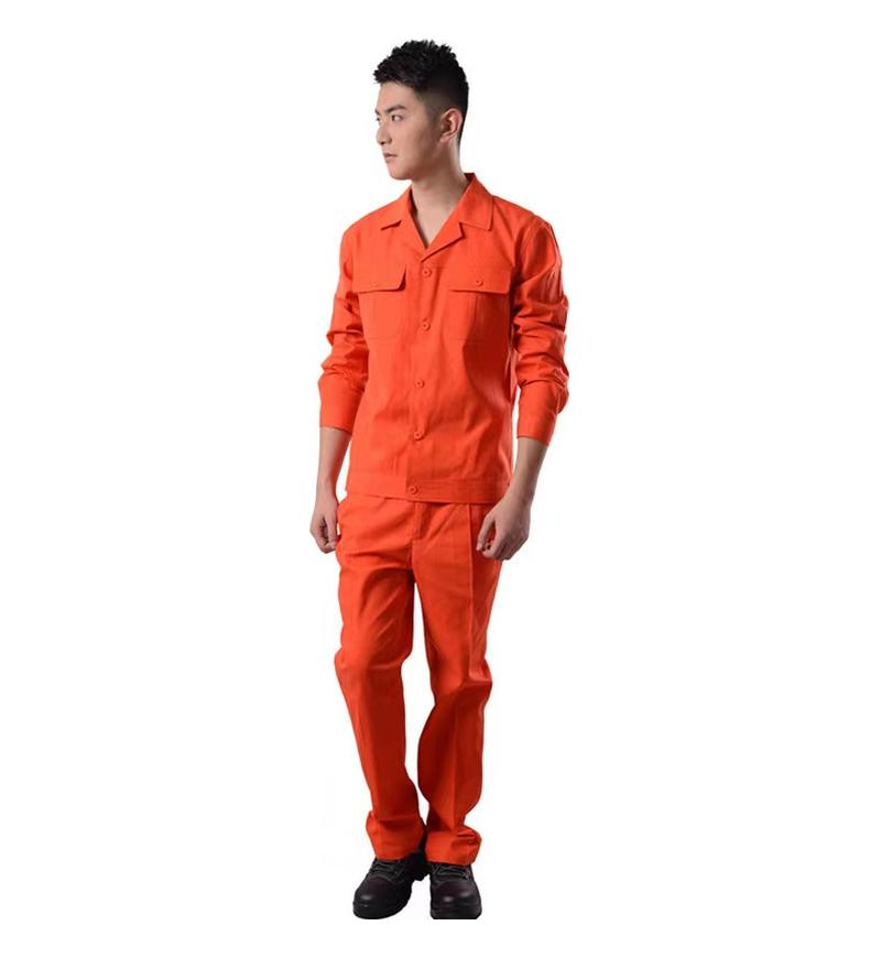 Orange Red Long Sleeved Suit