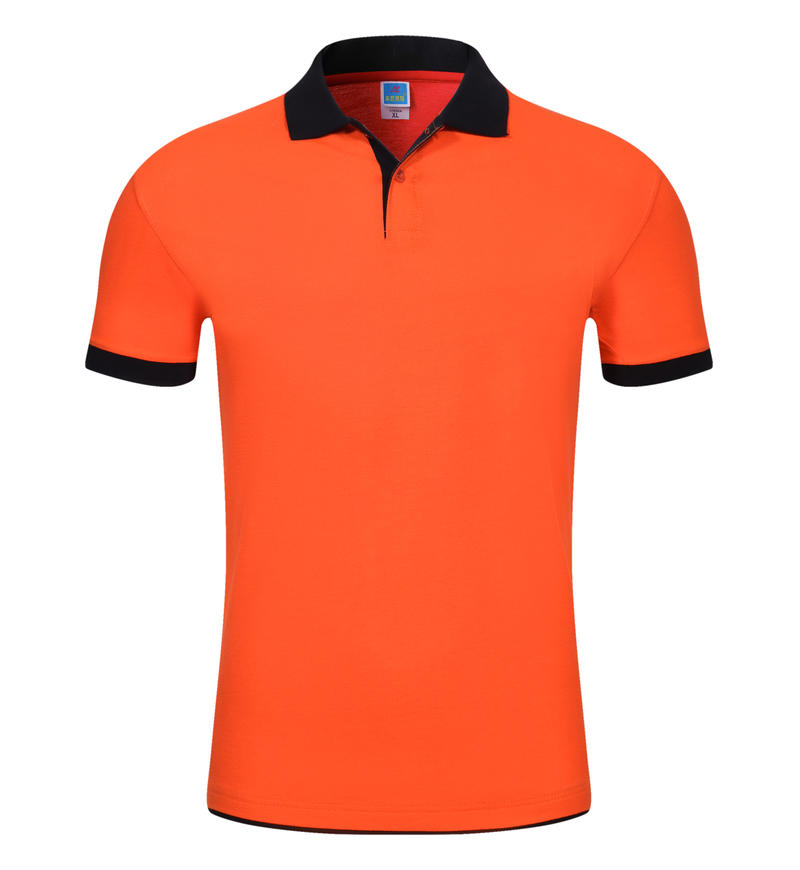 Orange Shirt With Black Collar