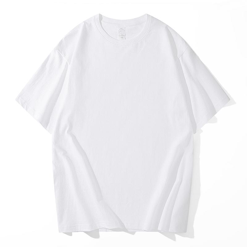 A5018-200g Off Shoulder Short Sleeved Round Neck Pure Cotton T-shirt