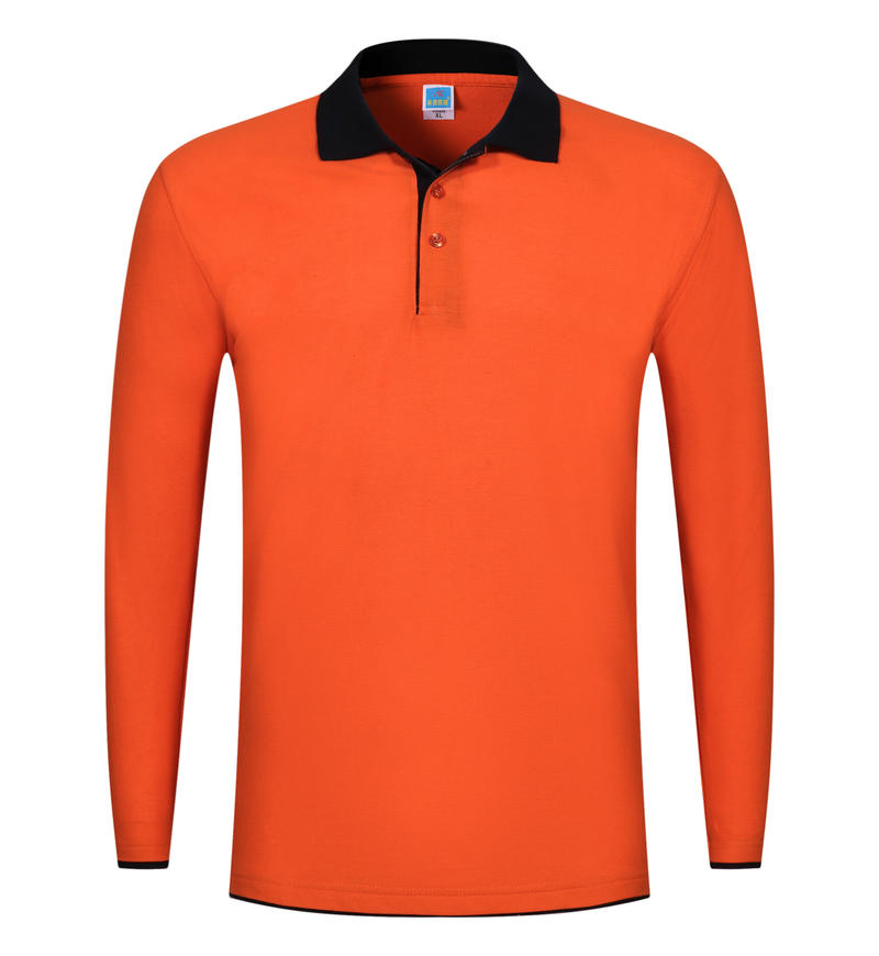 Orange Shirt With Black Collar