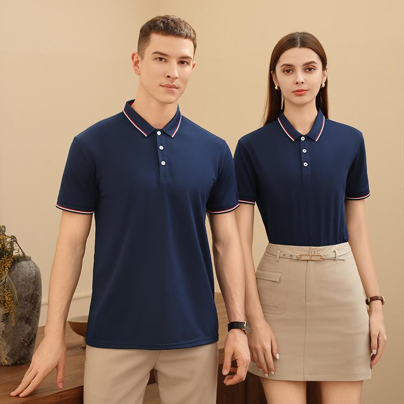 F8809-190g Ice Silk Sharp Jade Intercolor Classic Polo Short Sleeve Collar