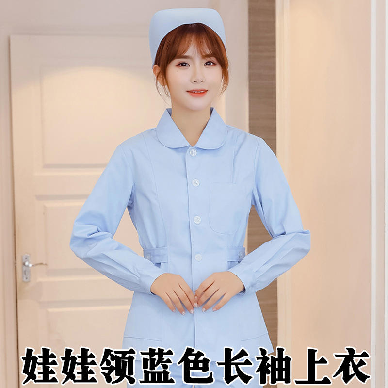 Blue Doll Collar Long Sleeved Top