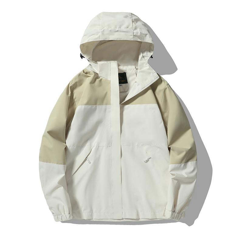 F1688 Spring And Autumn Thin Single Layer Fishing Suit Outdoor Stormtrooper Hoodie Single Layer Waterproof And Wear Resistant Windbreaker Couple Coat Splicing