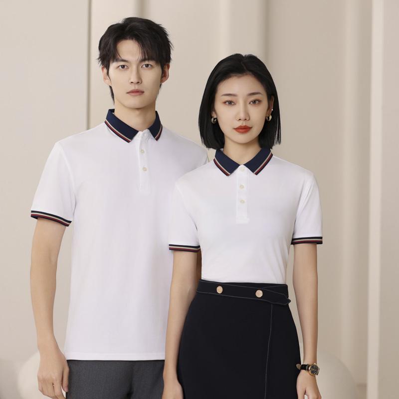 F6802-200 Gram Tencel T-shirt With Polo Collar And Polo Short Sleeved Collar