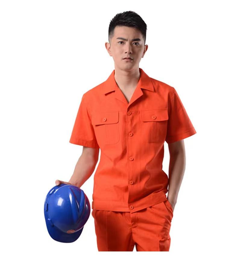 Orange Red Short Sleeved Suit