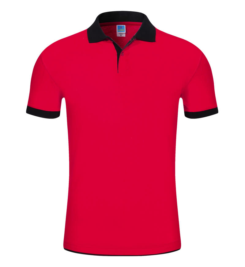 Red Shirt With Black Collar