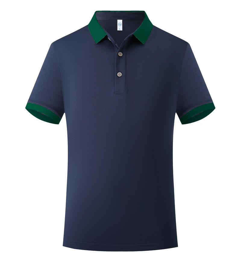 Navy Blue With Green Collar