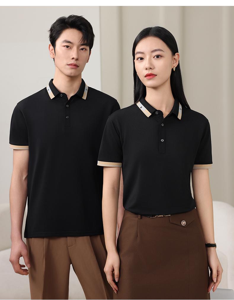 F24936-200g Collar Creation Series Color BD Collar Polo Shirt Polo Short Sleeve Collar