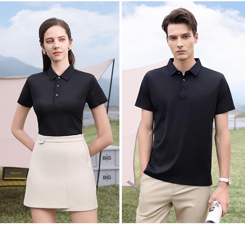 57713 # Casual Business Polo Shirt Polo Short Sleeve Collar