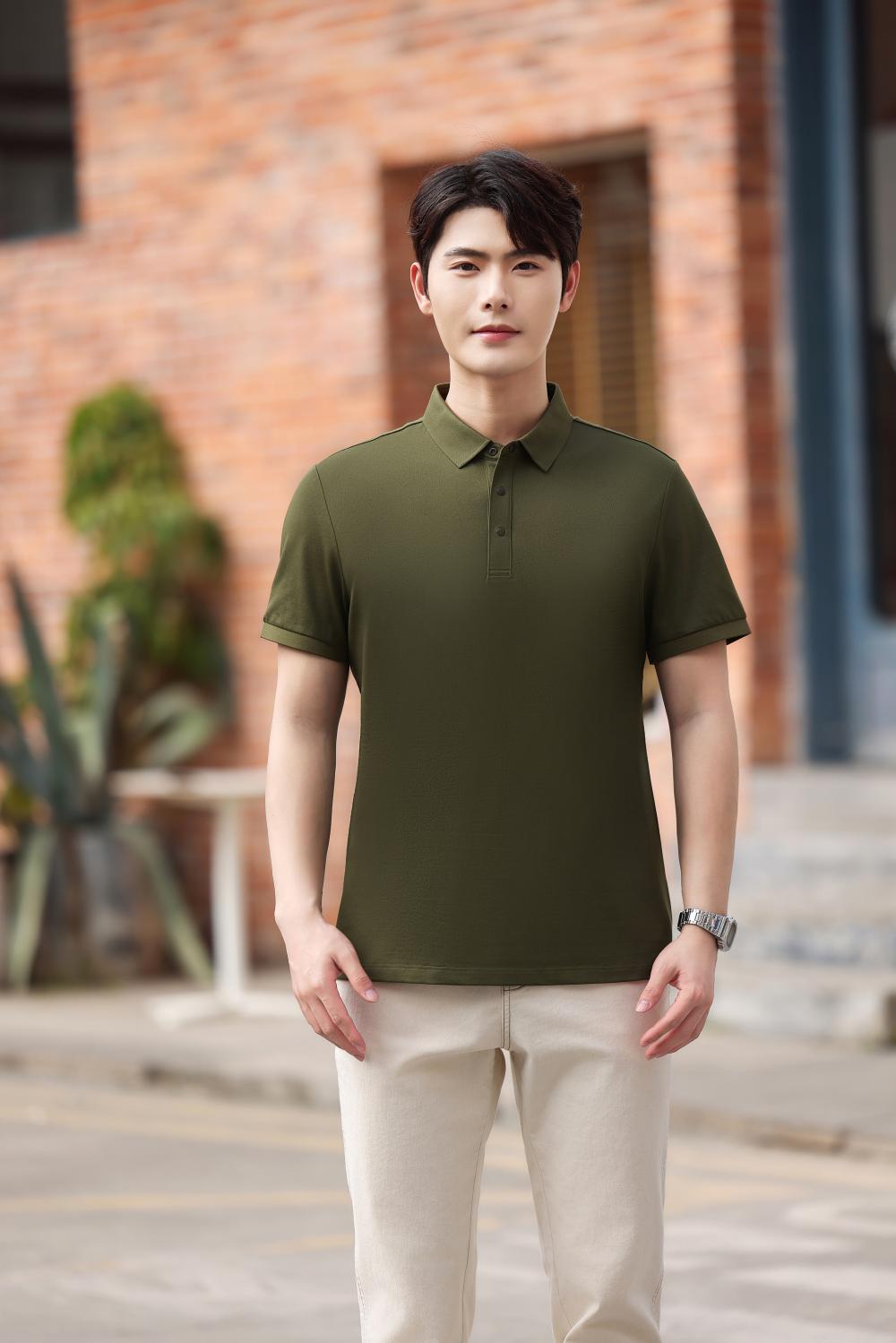 KF8089 # Fashion Polo Shirt Polo Short Sleeve Collar