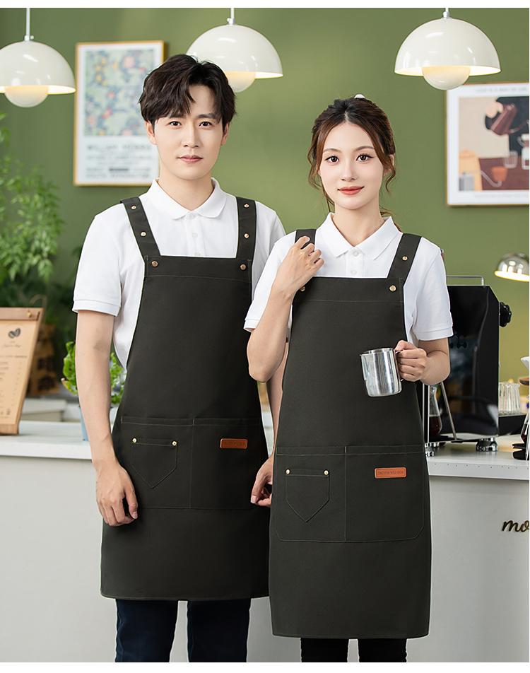 CX2306 Canvas Waterproof Widened Shoulder Strap Adjustable Apron Double Shoulder Buckle