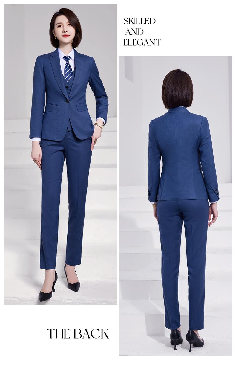 8898 BYD Haze Blue/Double Button Bead Edge -350g Suit Business And Leisure