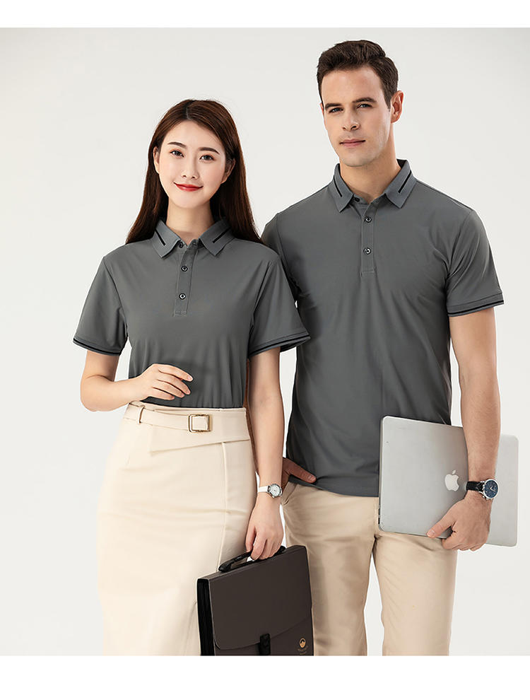 F9102 # Nylon Dynamic Beaded Polo Short Sleeve Collar