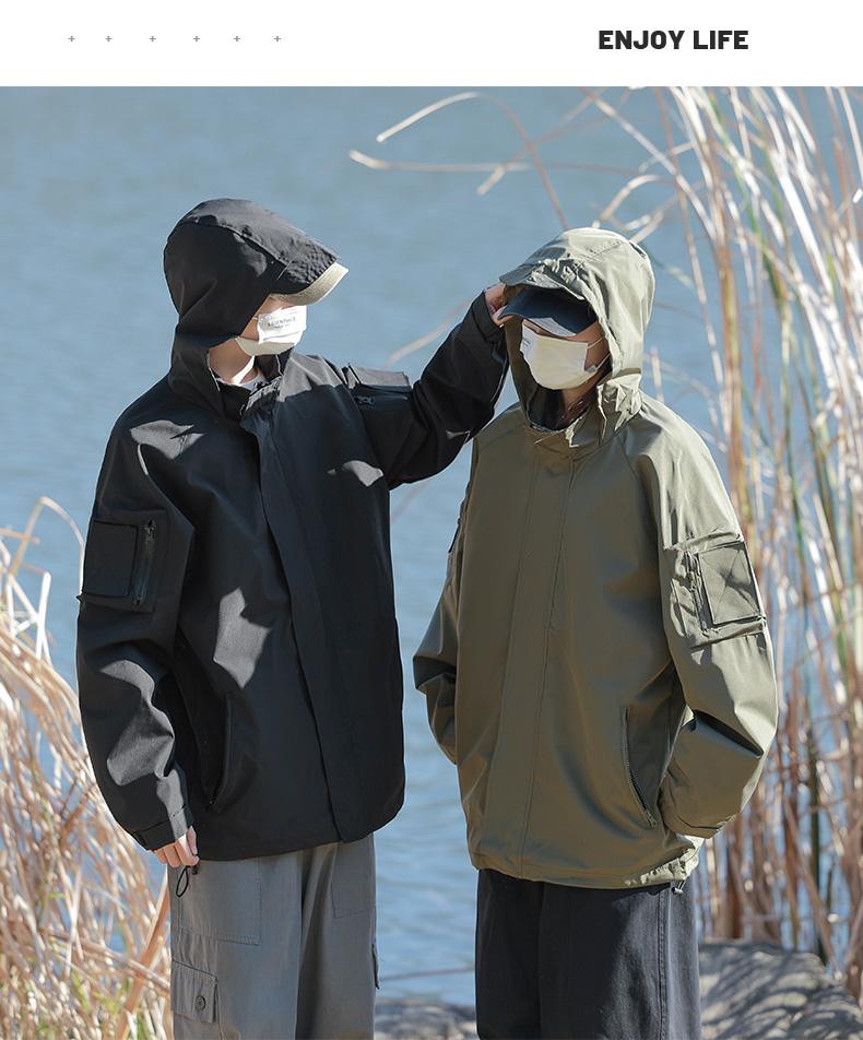 F1992- Thin Single-layer Sports Jacket, Casual Assault Jacket, Waterproof Outdoor Jacket