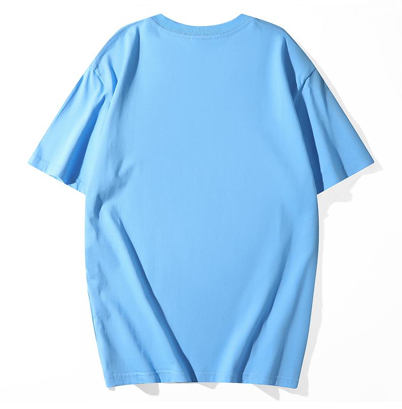 A5004-200g Regular Short Sleeved Round Neck Pure Cotton T-shirt