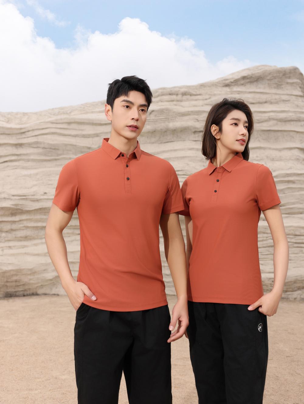 BT6678 High-end Semi Seamless Lapel Polo Short Sleeved Lapel