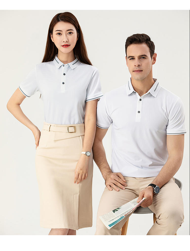 F9102 # Nylon Dynamic Beaded Polo Short Sleeve Collar