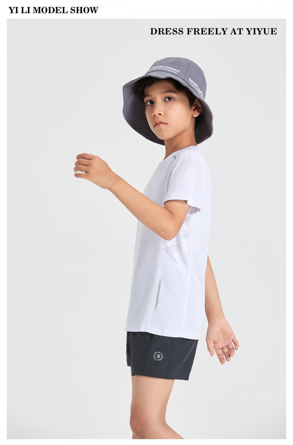 R307D # Round Neck Running T-shirt - Children's Short Sleeve Round Neck