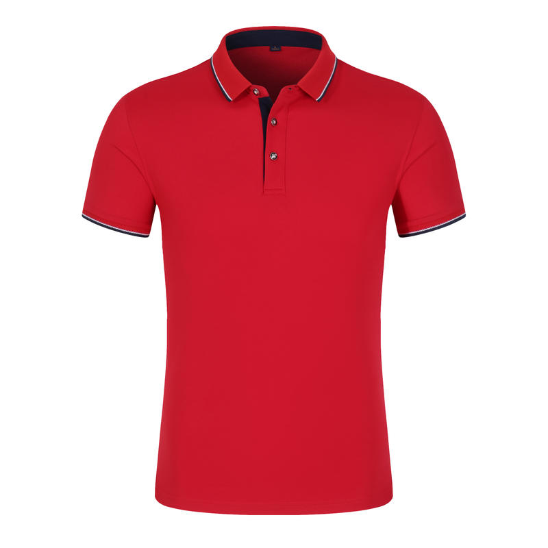 402 Golf Bead Collar Men's Polo Short Sleeve Collar