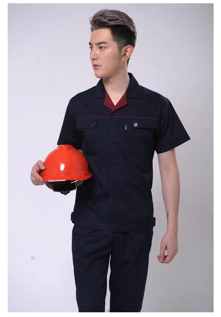 Summer Long Summer Short Same Style MYQJ713 Full Process Polyester Cotton Fine Twill TC65/35 6-color Spot+1 Workwear Short Sleeved Workwear