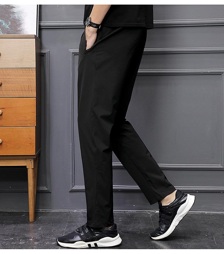 2028 Summer - Men's Casual Slim Fit Straight Tube Versatile Trend Loose Spring And Autumn Sports Quick Drying Pants Summer Thin Pants Charge Pants