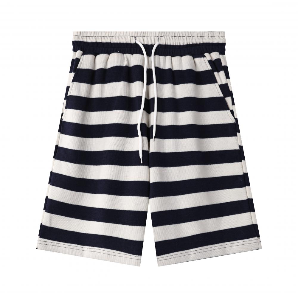 Color Woven Striped Shorts 37631 # Pants