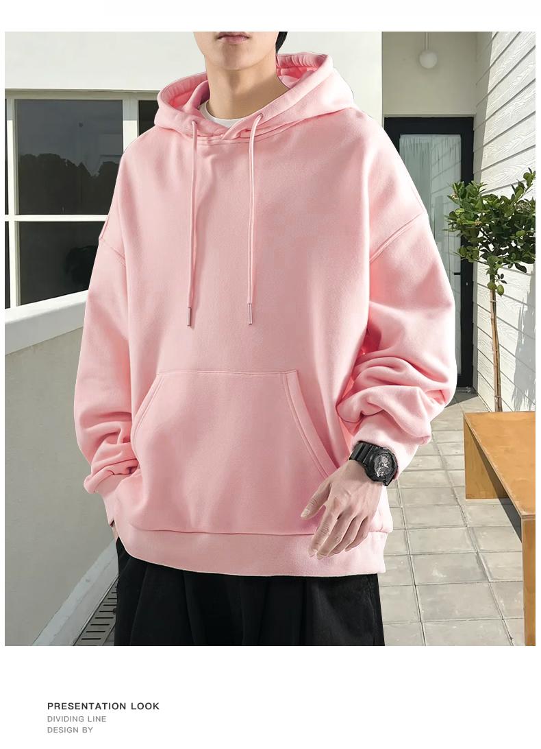 Full Polyester Cotton Left Diagonal Double Hoodie With Hat, Front Shoulder, Round Neck