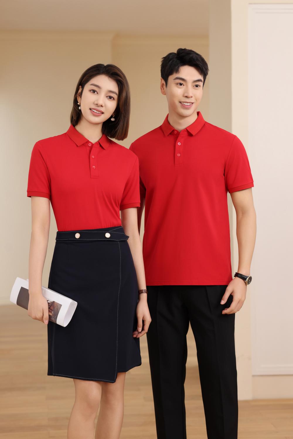 BT6688 Mulberry Silk Solid Color Polo Short Sleeve Collar