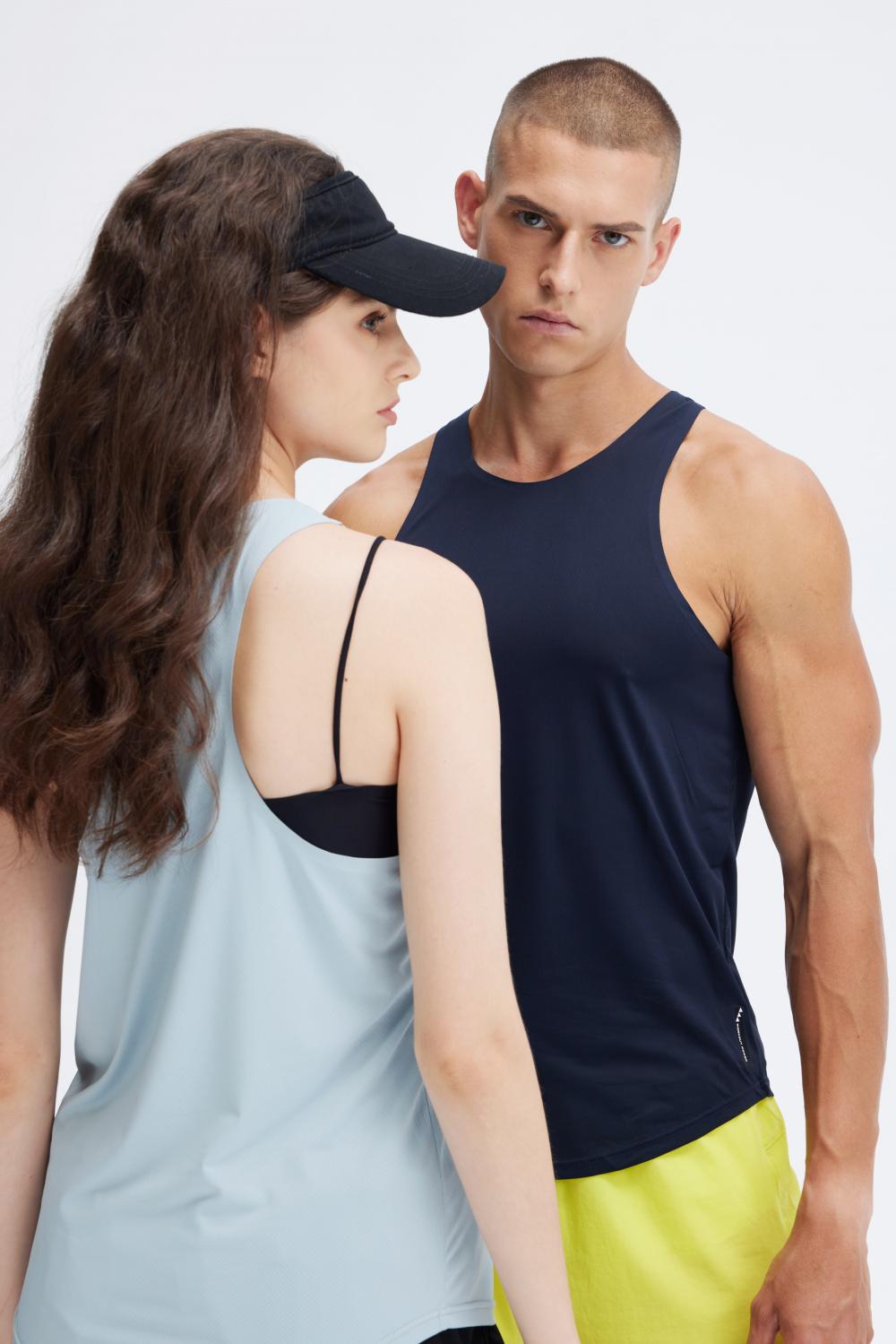 CQ9003 # Lightweight Sports Tank Top T-shirt With Sleeveless Round Neck