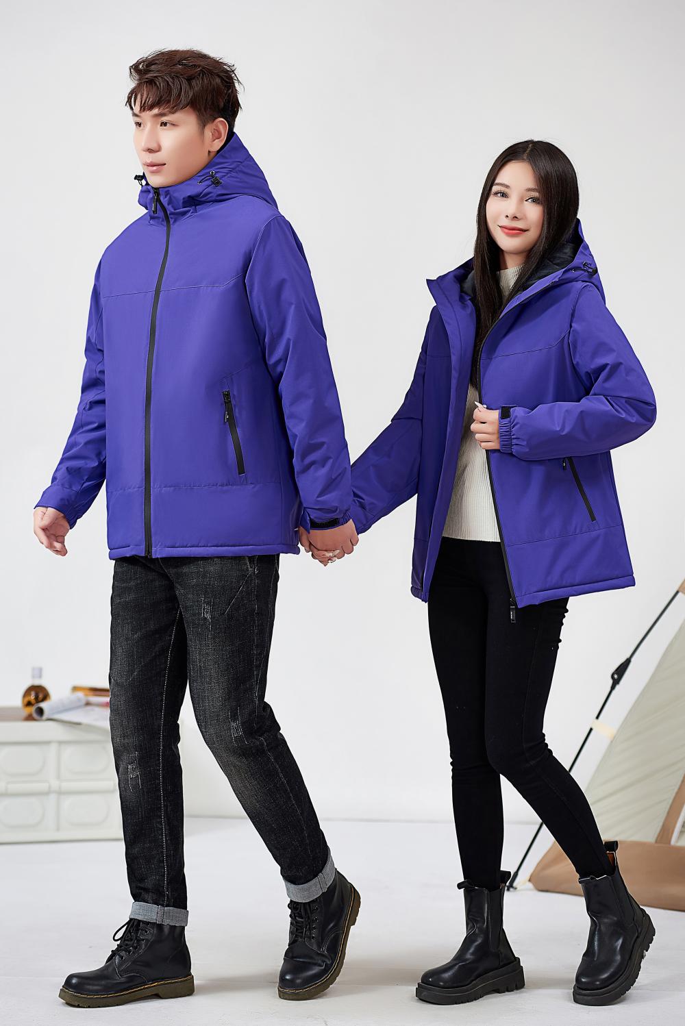 9199 Crystal Fleece Solid Color Assault Suit With Integrated Thickening