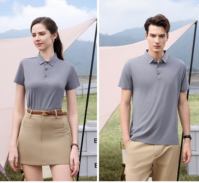 57713 # Casual Business Polo Shirt Polo Short Sleeve Collar