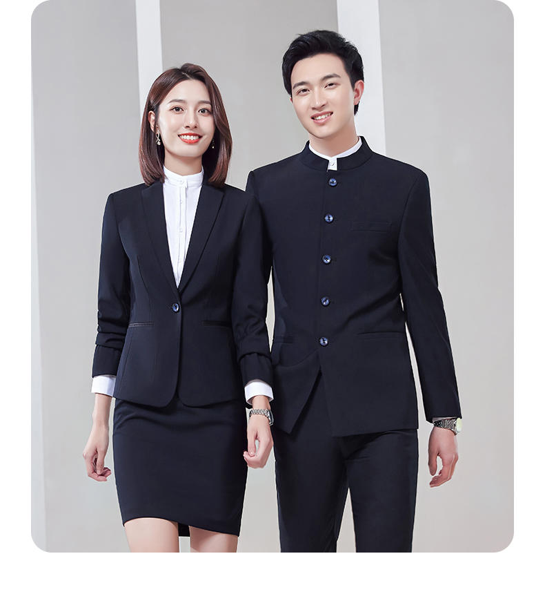 E-4/High End Zhongshan Suit/Imitation Wool Material/Unisex (4 Colors) - Thickened Suit Slim Fit Version