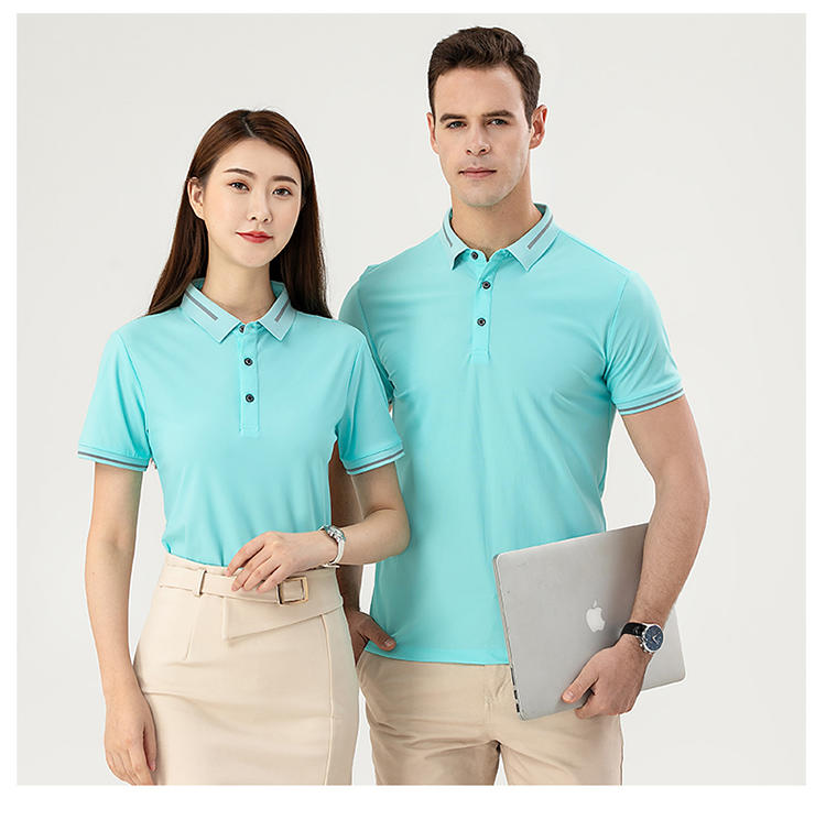 F9102 # Nylon Dynamic Beaded Polo Short Sleeve Collar