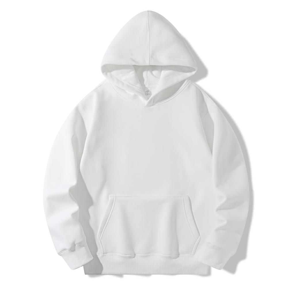 Composite Cotton Fleece Fleece Hoodie With Shoulder Down Design And Hooded Hood