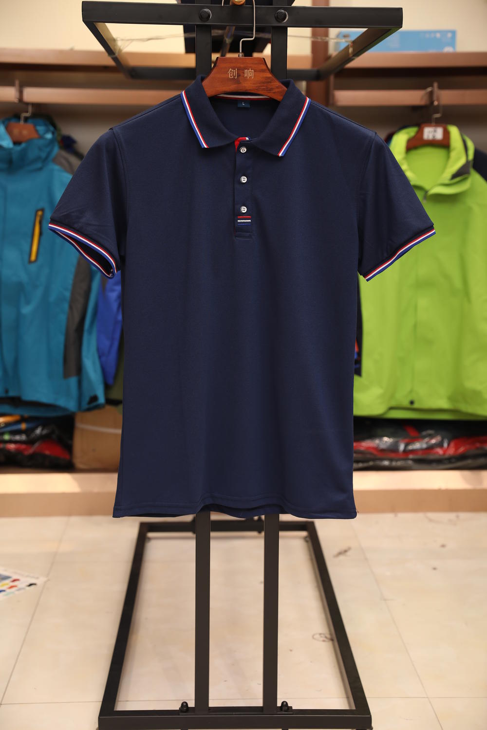 9908A Three Bar (Black Label) Polo Short Sleeve Collar