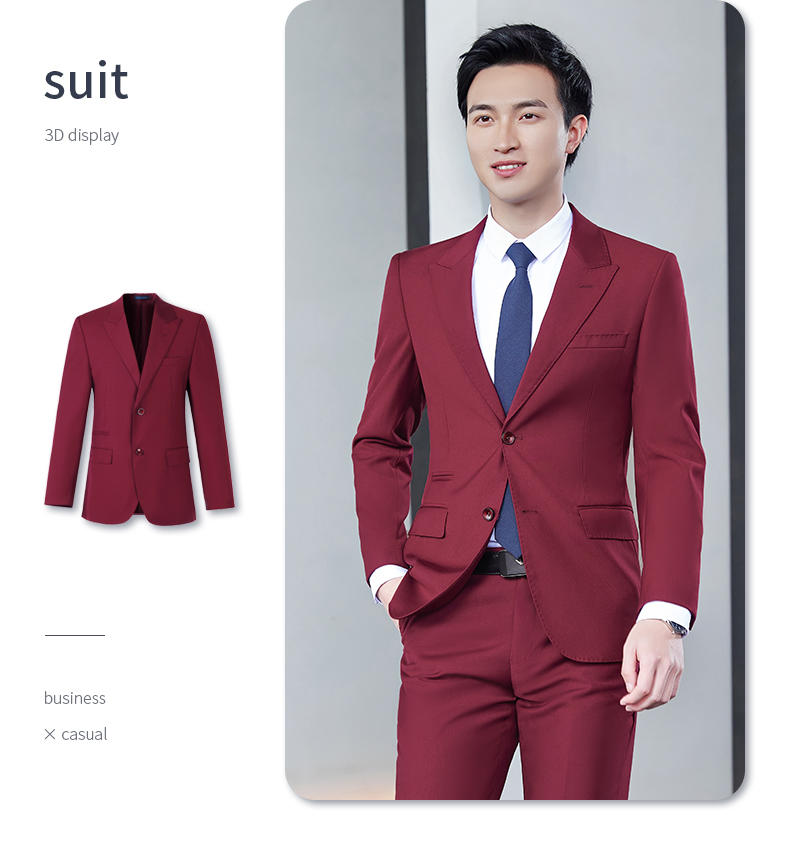 New E-3/Single Button Suit/Imitation Wool/High End Beaded Suit Slim Fit Version