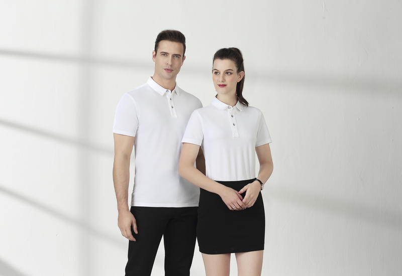 6008 Ice Cool Cotton Solid Color Shirt Collar (Adult) Polo Short Sleeve Collar