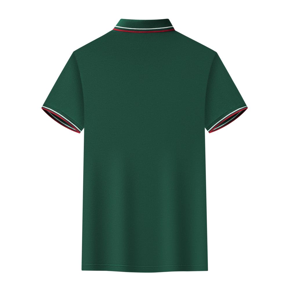 BT6698 Mulberry Silk Intercolor Collar Polo Short Sleeve Collar