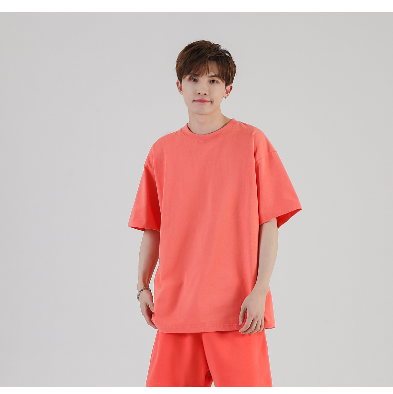 A5032-245g American INS Loose Round Neck Pure Cotton Short Sleeved T-shirt Short Sleeved Round Neck