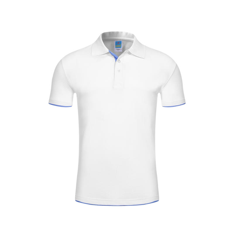 102TBG-A Thick Double Hem Polo Short Sleeve Collar