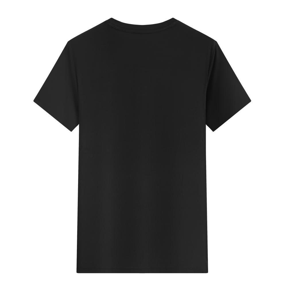 H813 Matte Plain Weave Round Neck T-shirt Short Sleeved Round Neck