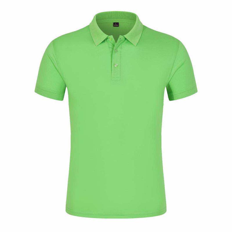 181TBB Solid Color Bead Polo Short Sleeved Lapel