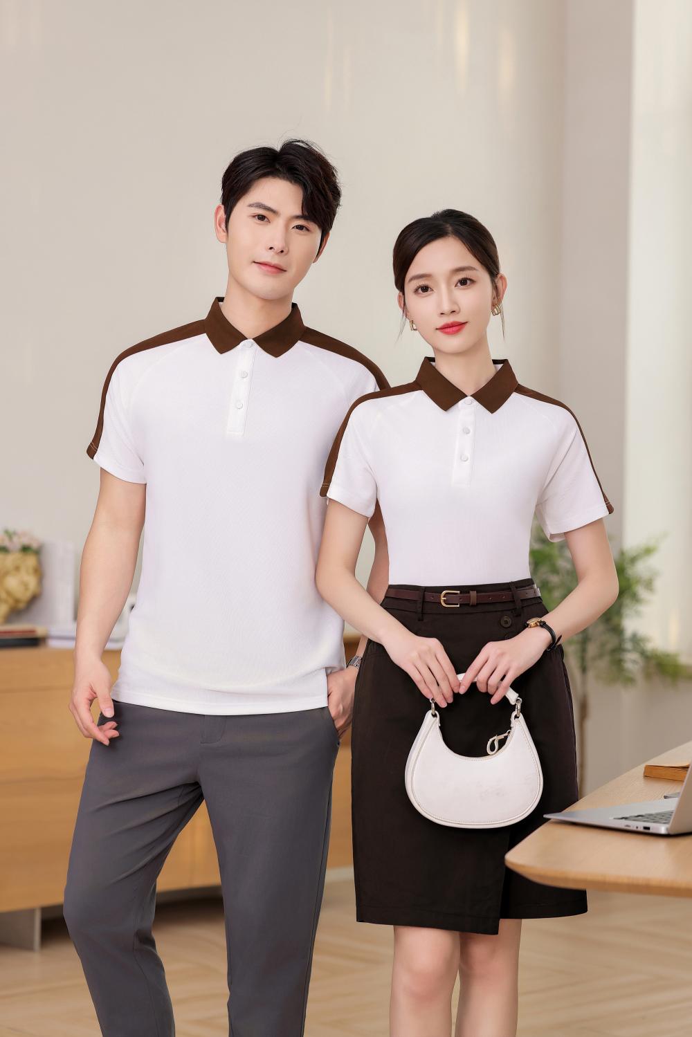 KF9255 # Fashion Polo Shirt Polo Short Sleeve Collar