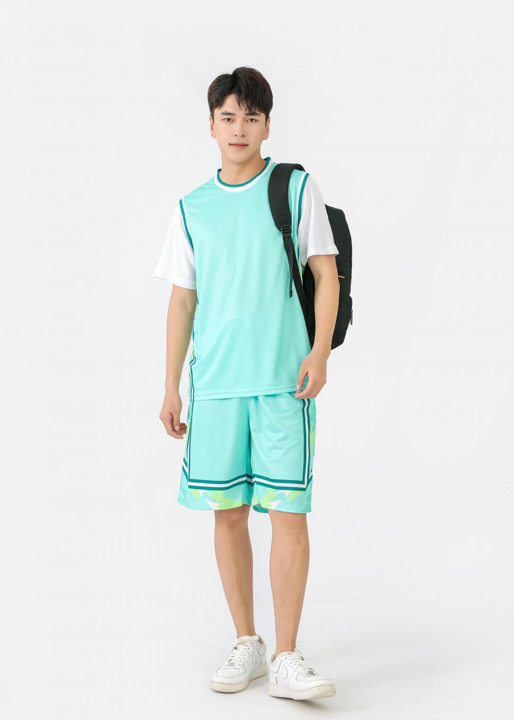 LQ1306 # Short Sleeved Basketball Set Short Sleeved Round Neck