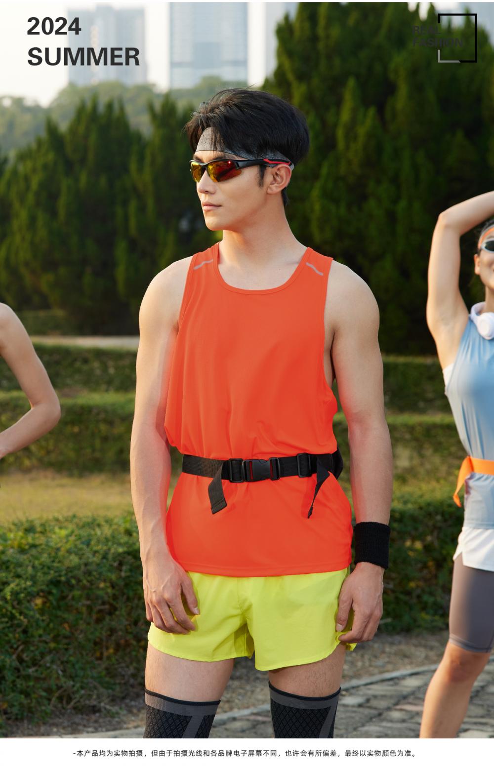 R355 # Sports Running Casual Vest T-shirt Sleeveless Round Neck