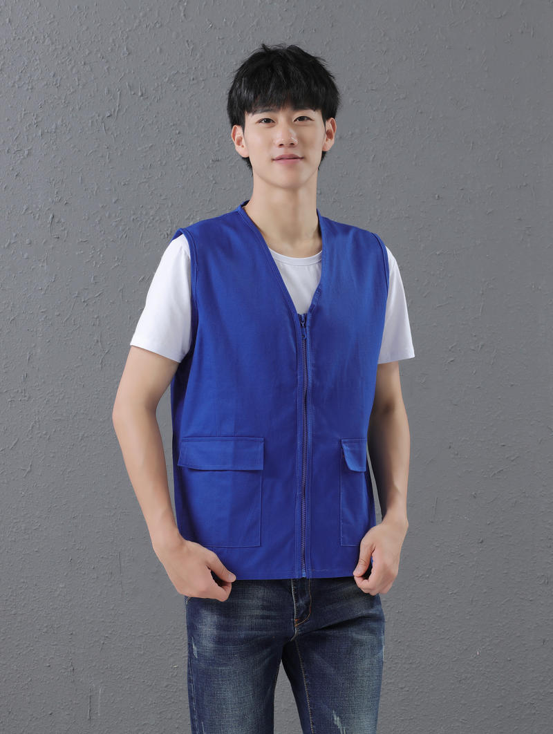 206V Collar Pure Cotton Vest