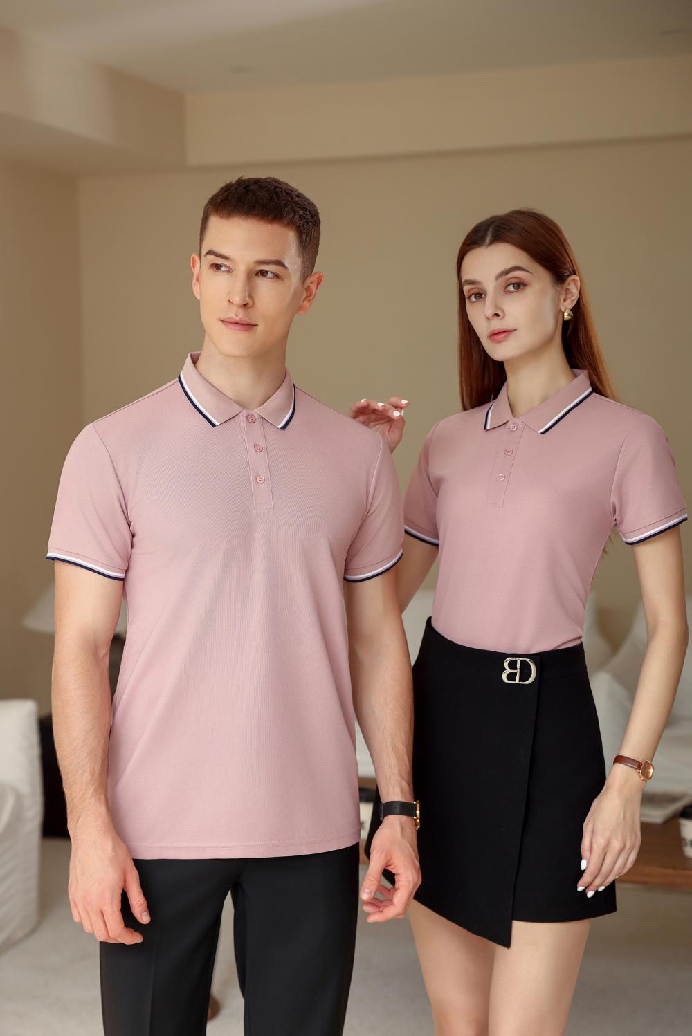 F6208-190 Intergram Color Collar Shake Hands Internet Famous Polo Short Sleeved Lapel